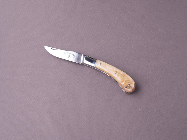 Fontenille-Pataud - Folding Knife - Capuchadou - Slip Joint - 14C28N - 75mm - Ram Horn - Mirror Polished