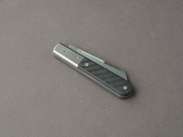 lionSTEEL - Folding Knife - Barlow - Dom - 65mm - M390 - Slip Joint - Carbon Fiber w/ Metal Bolster