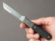 lionSTEEL - Folding Knife - Barlow - Dom - 75mm - M390 - Slip Joint - Carbon Fiber w/ Metal Bolster
