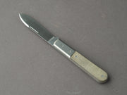 lionSTEEL - Folding Knife - Barlow - Roundhead - 75mm - M390 - Slip Joint - Green Canvas w/ Metal Bolster