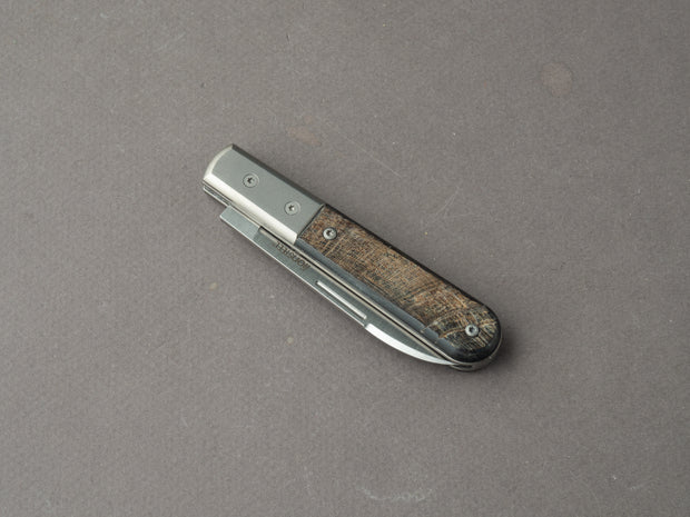 lionSTEEL - Folding Knife - Barlow - Roundhead - 65mm - M390 - Slip Joint - Ram Horn w/ Metal Bolster