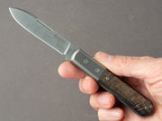 lionSTEEL - Folding Knife - Barlow - Roundhead - 65mm - M390 - Slip Joint - Ram Horn w/ Metal Bolster