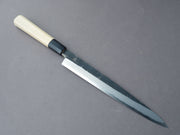 Sakai Kikumori - Kikuzuki Kuro - White #2 - 240mm - Yanagiba - Magnolia Wood Handle