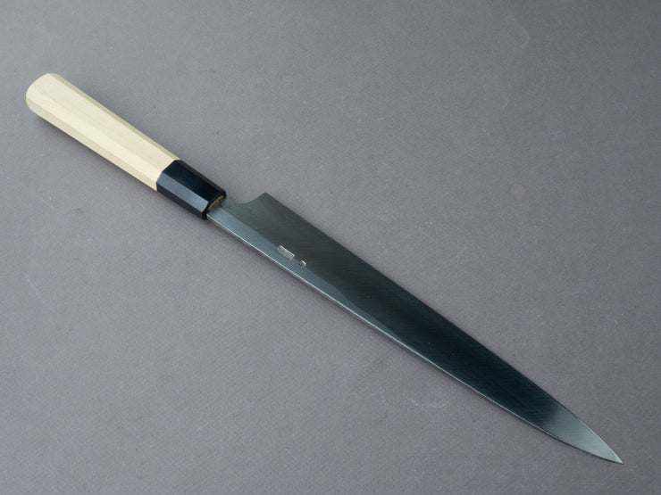 Sakai Kikumori - Kikuzuki Kuro - White #2 - 240mm - Yanagiba - Magnolia Wood Handle