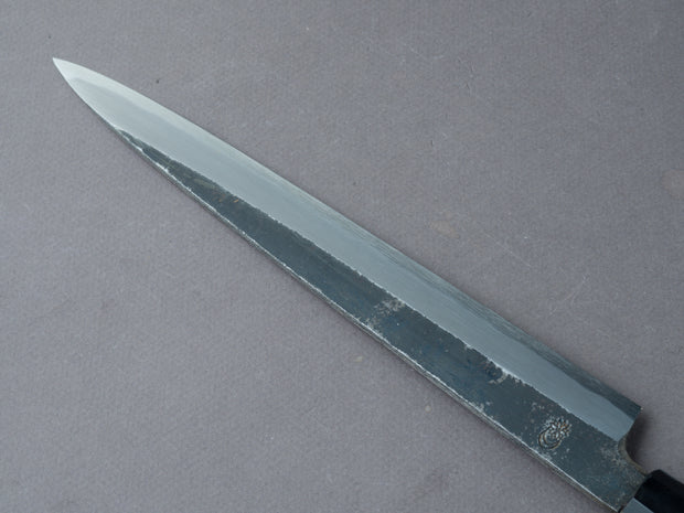 Sakai Kikumori - Kikuzuki Kuro - White #2 - 240mm - Yanagiba - Magnolia Wood Handle