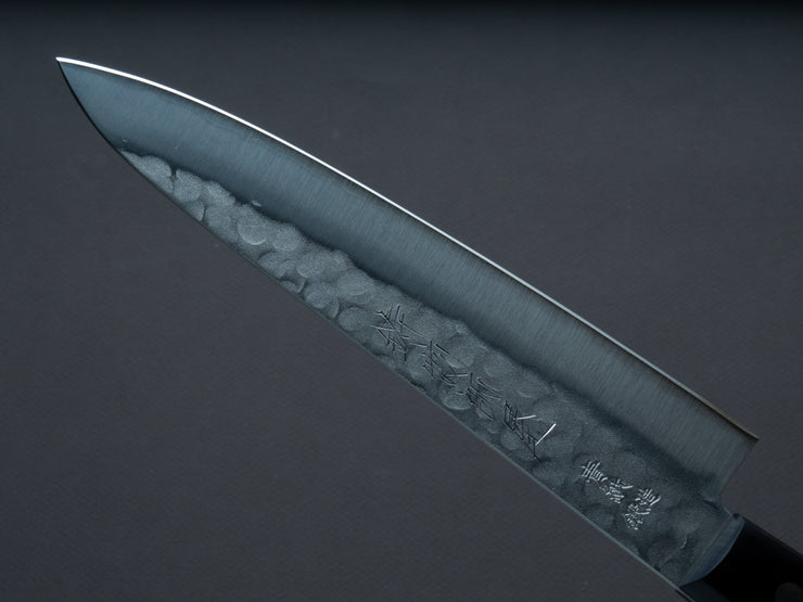 Hitohira - Imojiya - Kuma - Blue #2 - Nashiji - Tsuchime - Gyuto 180mm - Pakka Handle (No Bolster)