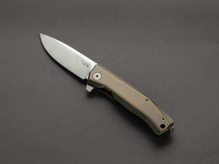 lionSTEEL - Folding Knife - MYTO - 83mm - M390 - Frame Lock - Bronze Titanium