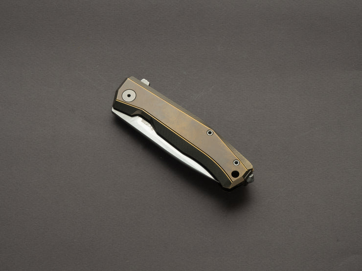 lionSTEEL - Folding Knife - MYTO - 83mm - M390 - Frame Lock - Bronze Titanium