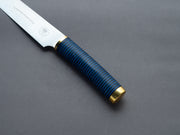 Florentine Kitchen Knives - "Four" - Stainless - 270mm Sujihiki - Stacked Black & Blue Handle