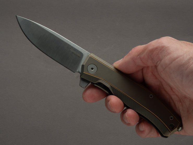 lionSTEEL - Folding Knife - MYTO - 83mm - M390 - Frame Lock - Bronze Titanium