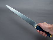 Florentine Kitchen Knives - "Four" - Stainless - 270mm Sujihiki - Stacked Black & Blue Handle