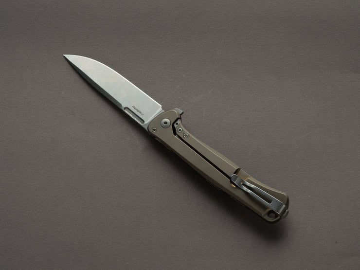 lionSTEEL - SOLID Folding Knife - Skinny - MagnaCut - 85mm - Bronze Titanium Handle