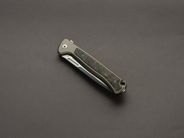 lionSTEEL - SOLID Folding Knife - Skinny - MagnaCut - 85mm - Bronze Titanium Handle