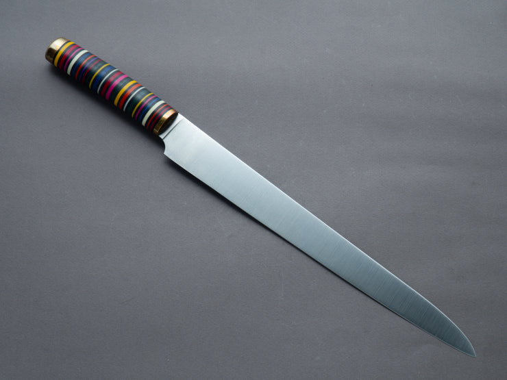 Florentine Kitchen Knives - Stacked - Sujihiki - 270mm - Multicolor Handle