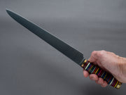 Florentine Kitchen Knives - "Four" - Stainless - 270mm Sujihiki - Stacked Multicolor Handle