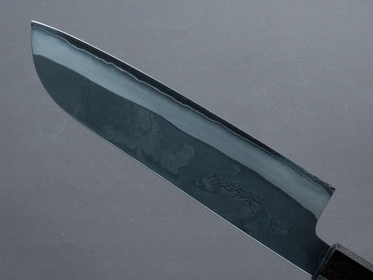 Yoshida Hamono - HAP40 - Kurouchi - Santoku - 180mm - Urushi Golden Dust Handle