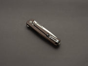 lionSTEEL - SOLID Folding Knife - Skinny - MagnaCut - 85mm - Earth Brown Aluminum Handle
