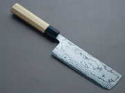 Morihei - Kikuyu - Blue #2 - Damascus - Nakiri 165mm - Magnolia Handle