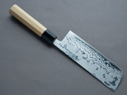 Morihei - Kikuyu - Blue #2 - Damascus - Nakiri 165mm - Magnolia Handle