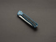 lionSTEEL - SOLID Folding Knife - Frame Lock - Skinny - MagnaCut - 85mm - Blue Titanium Handle