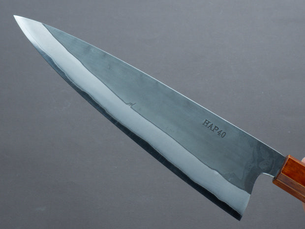 Yoshida Hamono - HAP40 - Kurouchi - "Wide" Gyuto - 240mm - Urushi Flame Handle