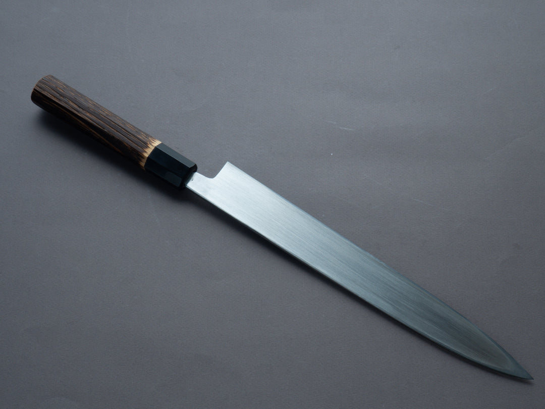 m nakaji Nakaya Heiji - Semi-Stainless - Migaki - 300mm Yanagiba - Burnt
