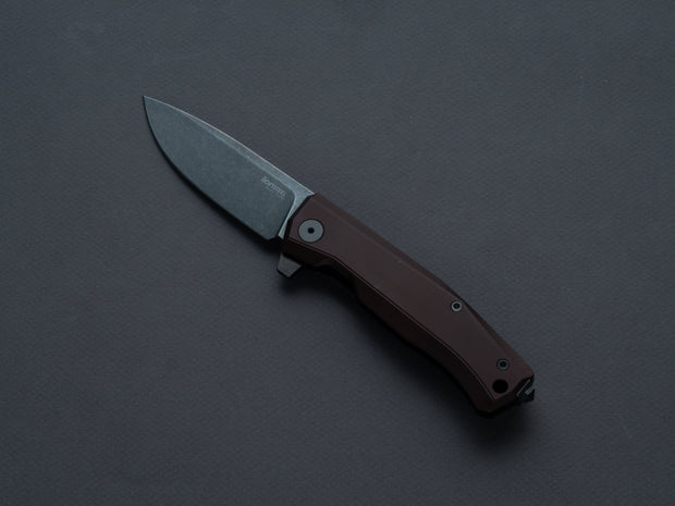 lionSTEEL - Folding Knife - Frame Lock - MYTO - M390 - 85mm - Earth Brown Aluminum - Black Mil Spec