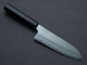 Nigara Hamono - VG XEOS - Tsuchime Damascus - Santoku - 170mm - Ebony Handle