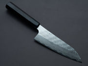 Nigara Hamono - SPG STRIX - Tsuchime Damascus - Santoku - 180mm - Ebony Handle