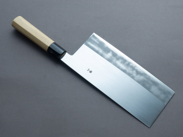 Sakai Kikumori - Gokujyo - White #2 - 210mm Chinese Cleaver - Magnolia Handle