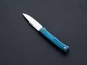 lionSTEEL - SOLID Folding Knife - Slip Joint - Thrill - M390 - 75mm - Blue Titanium