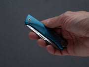 lionSTEEL - SOLID Folding Knife - Slip Joint - Thrill - M390 - 75mm - Blue Titanium