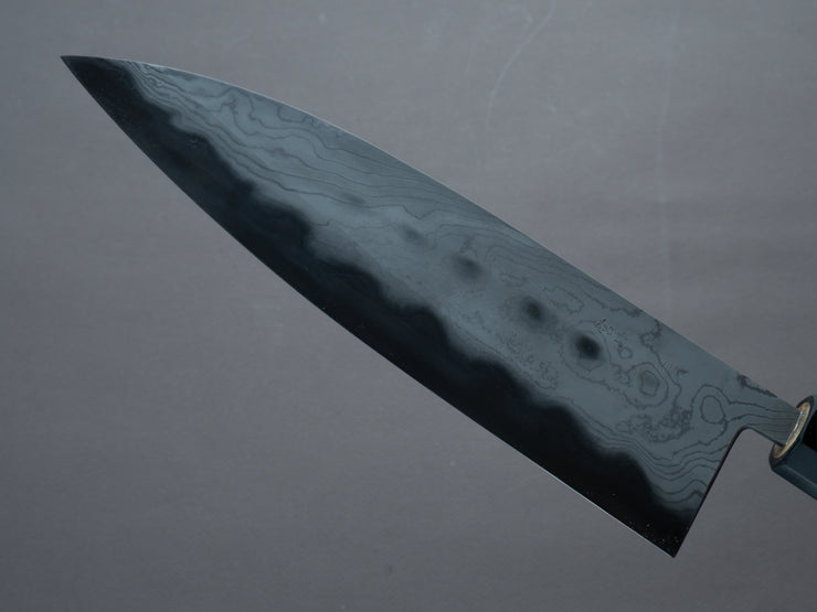 Miyazaki Kajiya - Hineri Damascus - Blue #1 - 210mm - Gyuto - Magnolia Handle