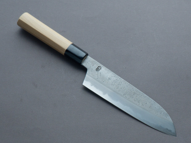 Sakai Kikumori - Kikuzuki Rin - White #2 - Nashiji - Santoku - 180mm - Magnolia Handle