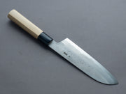 Sakai Kikumori - Kikuzuki Rin - White #2 - Nashiji - Santoku - 180mm - Magnolia Handle