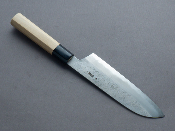 Sakai Kikumori - Kikuzuki Rin - White #2 - Nashiji - Santoku - 180mm - Magnolia Handle