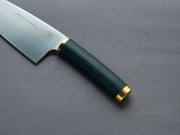 Florentine Kitchen Knives - Stacked Handle - Stainless - 205mm Chef - Black & Green Handle