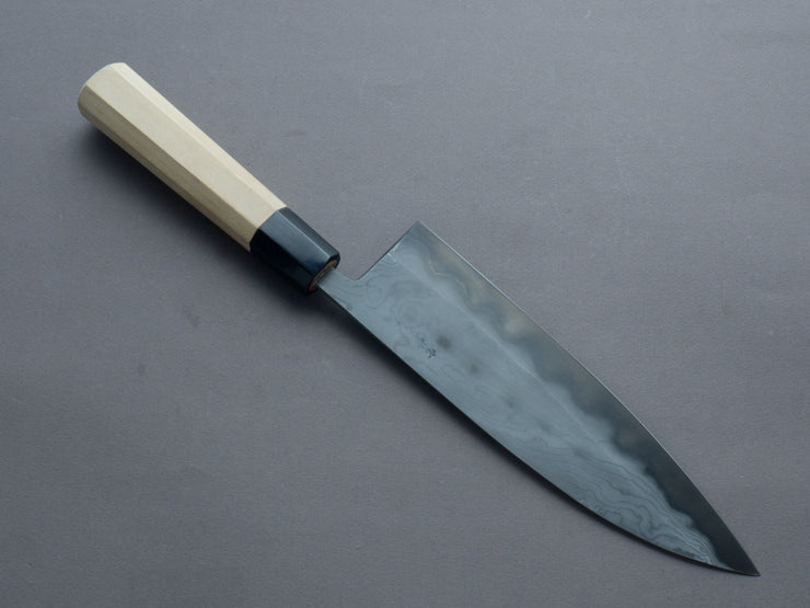 Miyazaki Kajiya - Hineri Damascus - Blue #2 - 210mm - Gyuto - Magnolia Handle