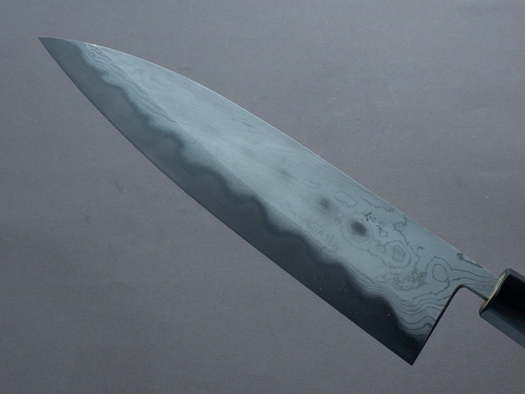 Miyazaki Kajiya - Hineri Damascus - Blue #2 - 210mm - Gyuto - Magnolia Handle