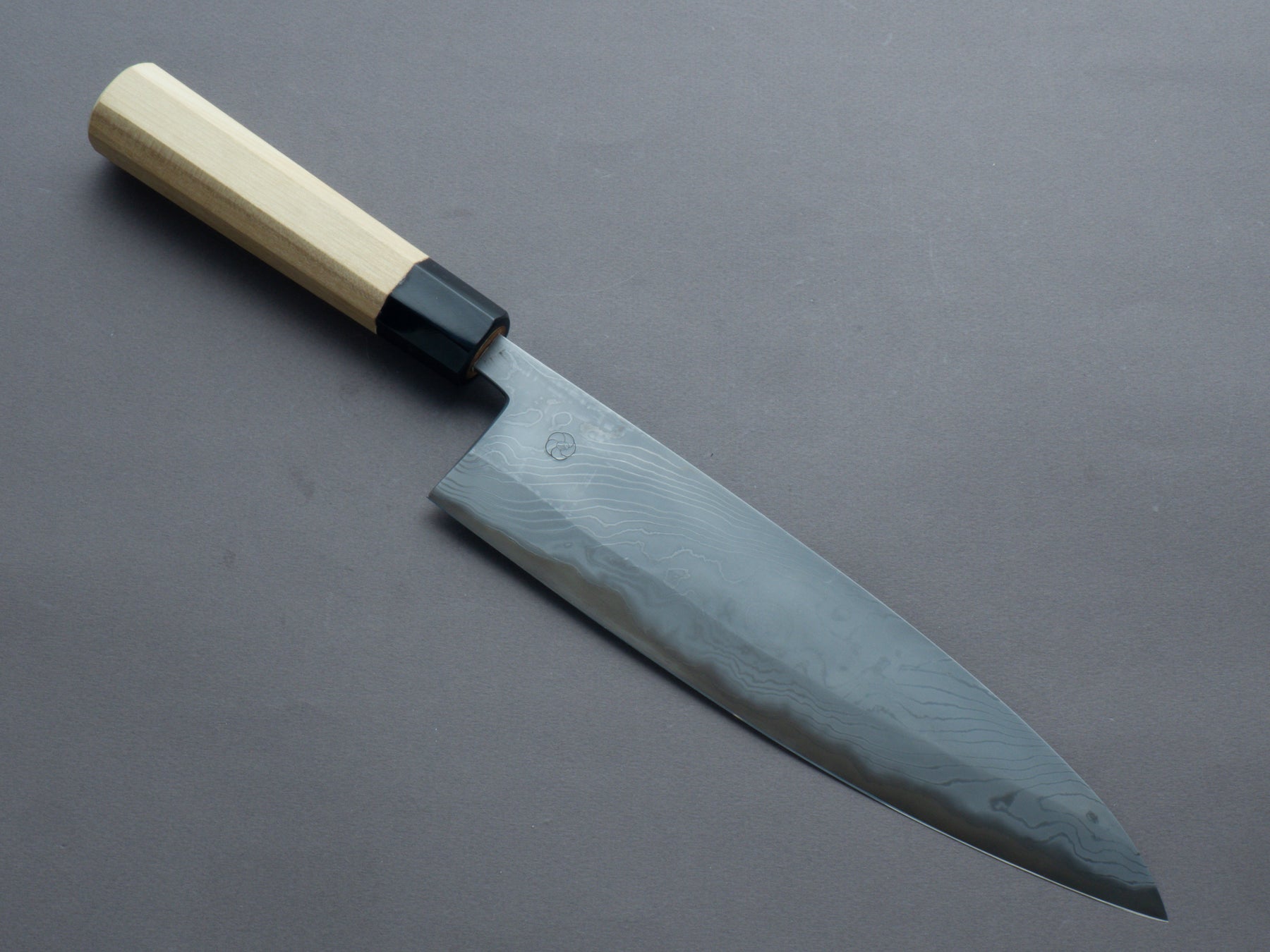 Miyazaki Kajiya - Hineri Damascus - Blue #1 - 240mm - Gyuto