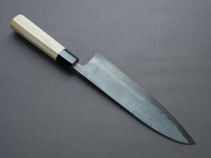 Miyazaki Kajiya - Hineri Damascus - Blue #2 - 240mm - Gyuto - Magnolia Handle