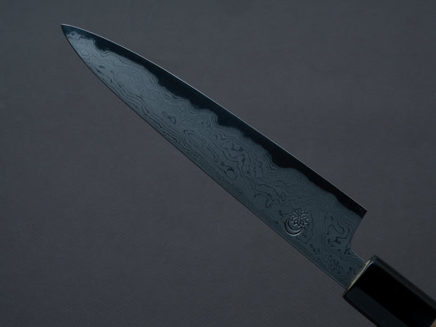 Sakai Kikumori - Kikuzuki Uzu - Blue #1 - Damascus - Petty - 150mm - Magnolia Handle