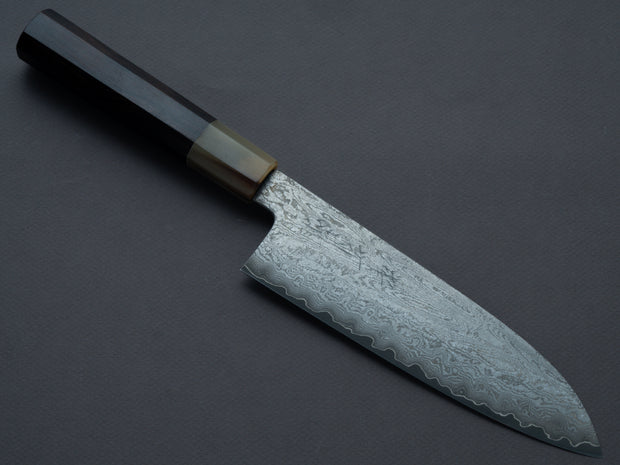 Sakai Kikumori - Seiun - VG10 - Damascus - Santoku - 180mm - Ebony Handle