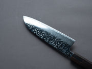 Hitohira - Futana - Stainless Polished - Tsuchime Damascus - 165mm Santoku - Tagayasan Handle