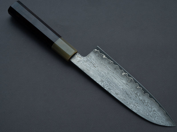 Sakai Kikumori - Seiun - VG10 - Damascus - Santoku - 180mm - Ebony Handle