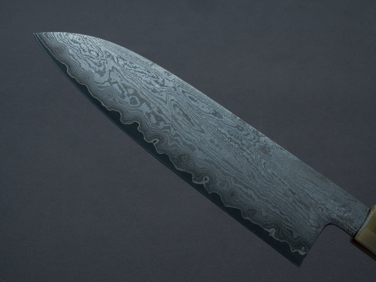 Sakai Kikumori - Seiun - VG10 - Damascus - Santoku - 180mm - Ebony Handle