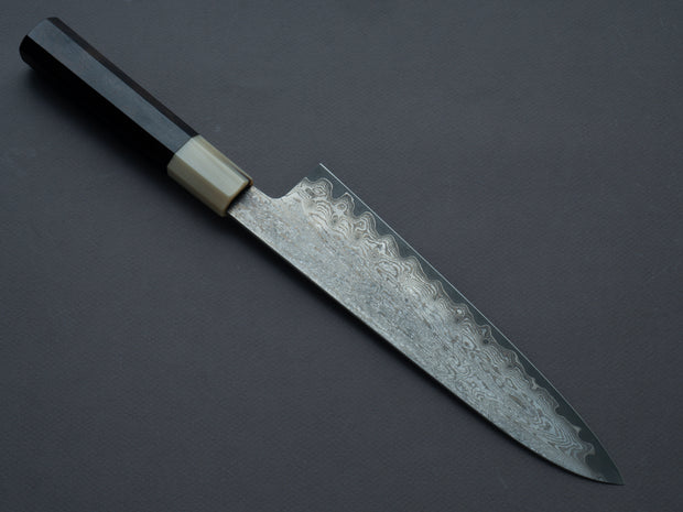 Sakai Kikumori - Seiun - VG10 - Damascus - Gyuto - 210mm - Ebony Handle