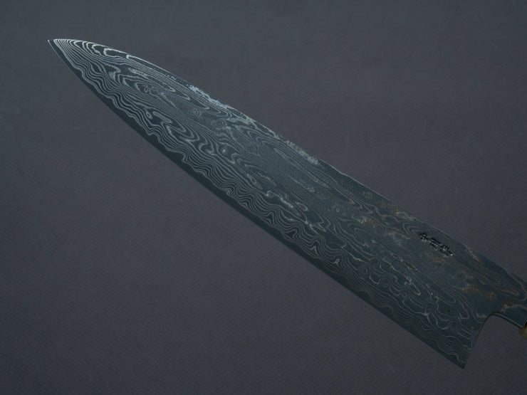 Sakai Kikumori - SPG STRIX - Damascus - Gyuto - 210mm - Ebony Handle