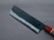 Hitohira - Tosa - Kurouchi - Blue #2 - 170mm Nakiri - Walnut Handle (Rengas Ferrule)