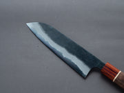 Hitohira - Tosa - Kurouchi - Blue #2 - 170mm Santoku - Walnut Handle (Rengas Ferrule)